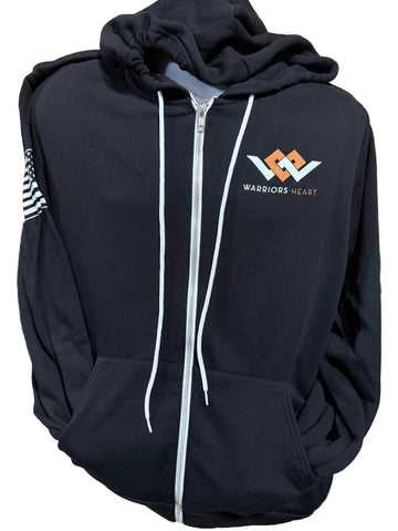 Zip-Up Hoodie - Black