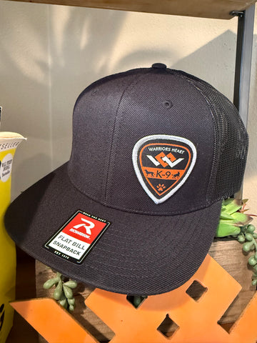 Warriors Heart Structured Flat Bill Hat - K9 Patch
