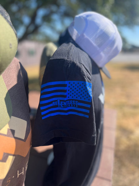 Relentless Defender TShirt: Thin Blue Line – Warriors Heart