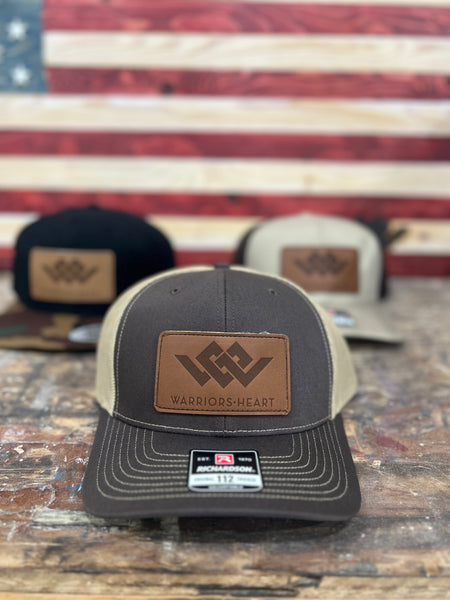 Warriors Heart Structured Trucker Hat - Brown Leather Brand