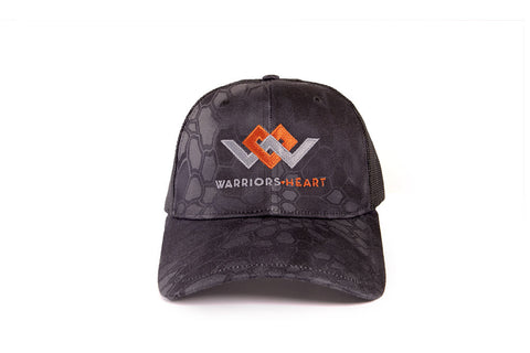 warriors heart trucker hat front